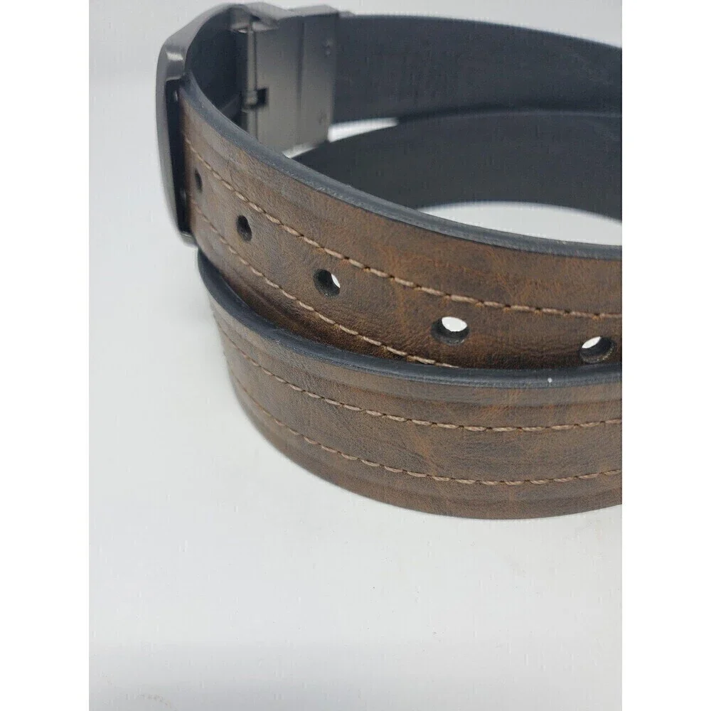 LEVI'S REVERSIBLE BLACK & BROWN LEATHER BELT CLASSIC MENSWEAR MEN SIZE 38